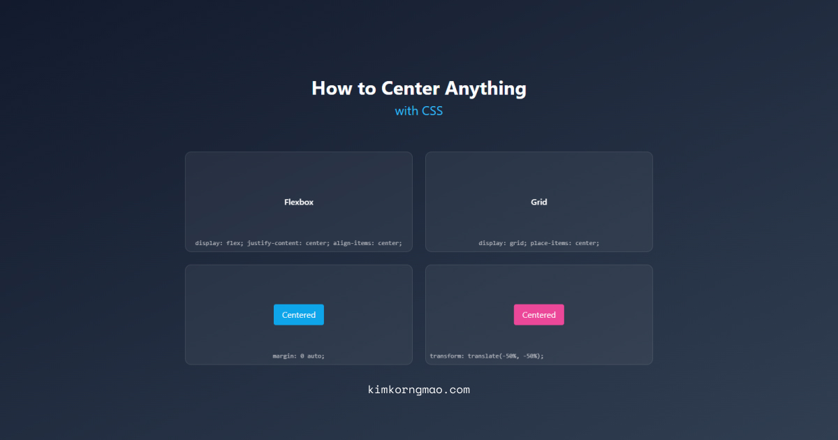 How to Center Anything with CSS