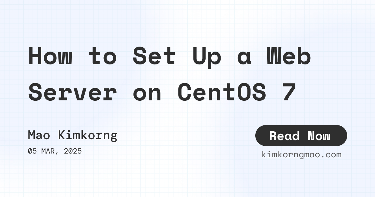 How to Set Up a Web Server on CentOS 7